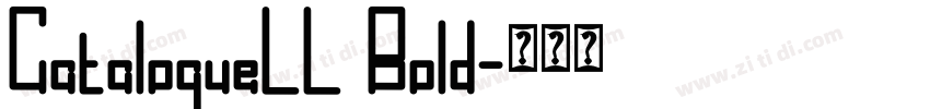 CatalogueLL Bold字体转换